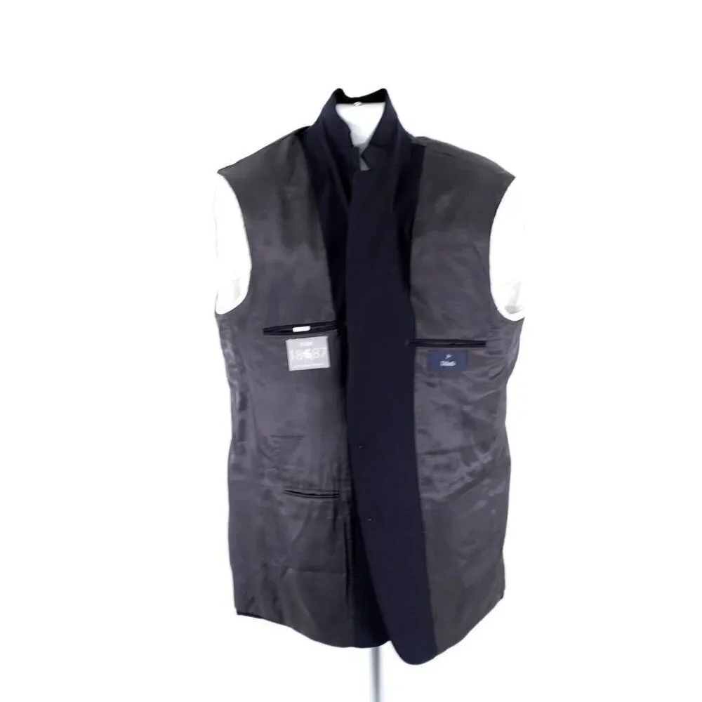 Hart Schaffner Marx Blue Thick Wool 2 Silver Button Blazer 44L‎ / Slim 46L